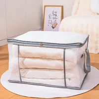 Transparent PVC Quilt Storage Bag Moving Luggage Packing Bag, Extra Large Capacity Clothes Quilts Storage Organizing Bag 1