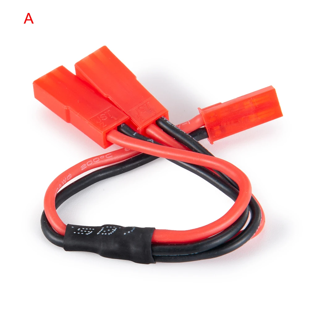 Traxxas Battery Connector JST Plug Splitter JST Male Female Y Cable 1 Female To 2 Male Parallel Adapter Cable For RC Car Airplane And Boats Car Plug Splitter