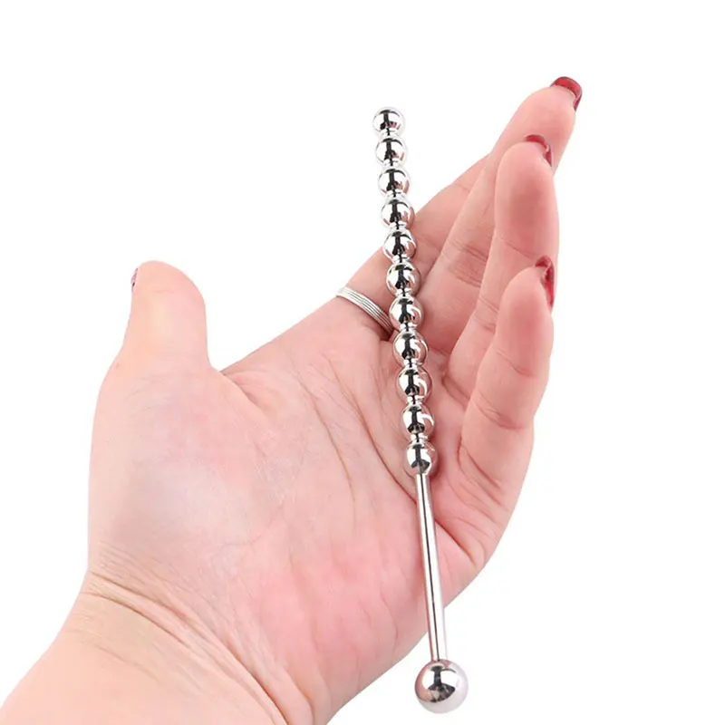 Urethral Dilator Silicone Urethral Dilator Men Male Urethral Sound Stainless Steel Urethral Sounding Stretcher Beads Plug