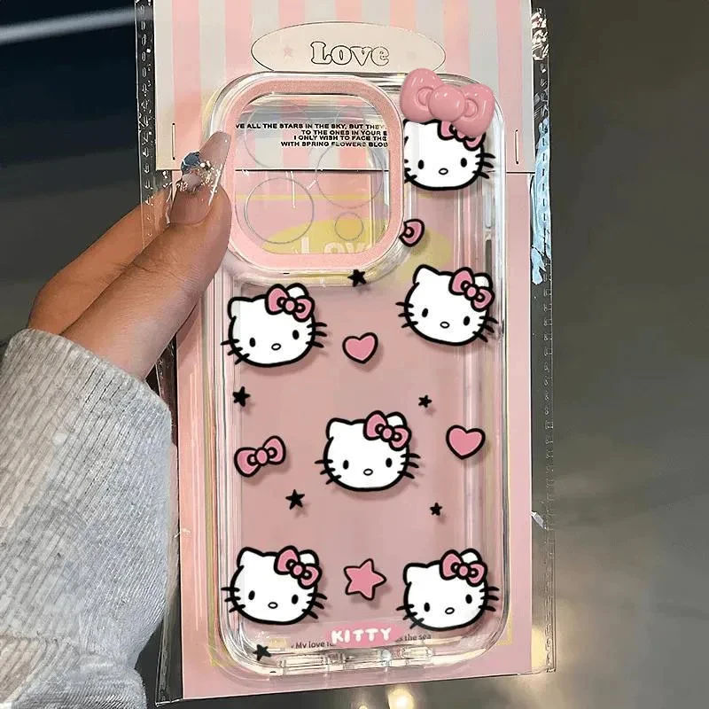 Cover Per IPhone 11 Pro Con Hello Kitty – Custodia Semi-Rigida In TPU Nera, Design Esclusivo Lazos Rojos Y Topos, Leggera E Resistente, Made In Spain - 2
