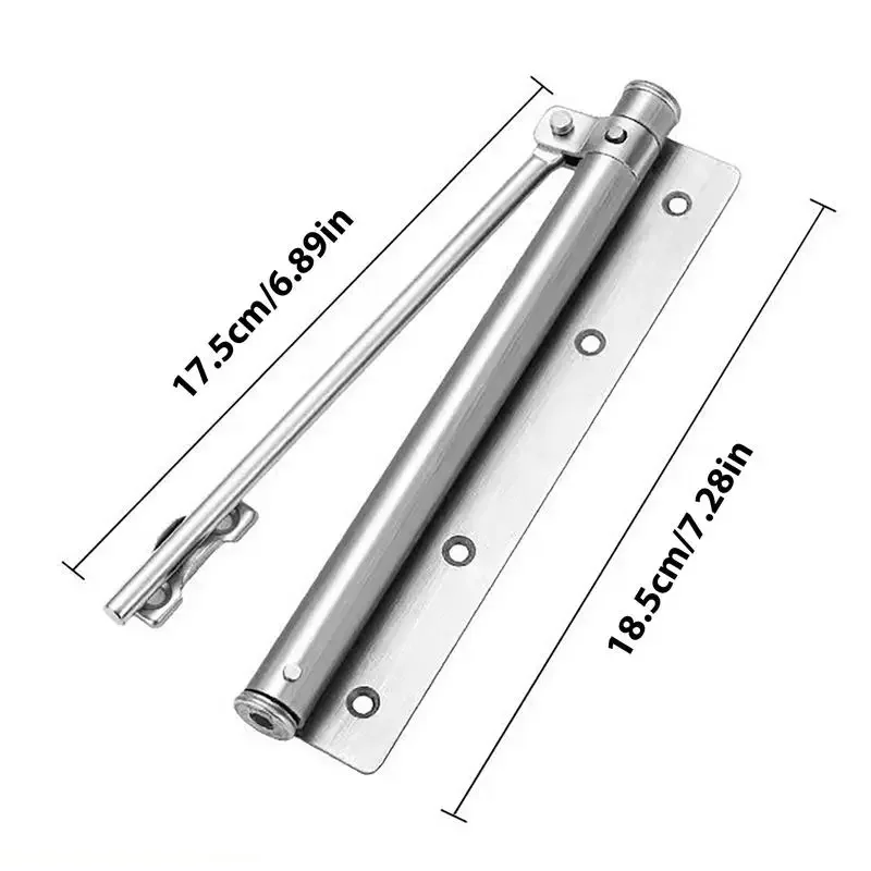 Adjustable Door Closer 50KG Aluminum Alloy Automatic Door Spring Closer Soft Close Fire-proof Heavy Duty Hardware