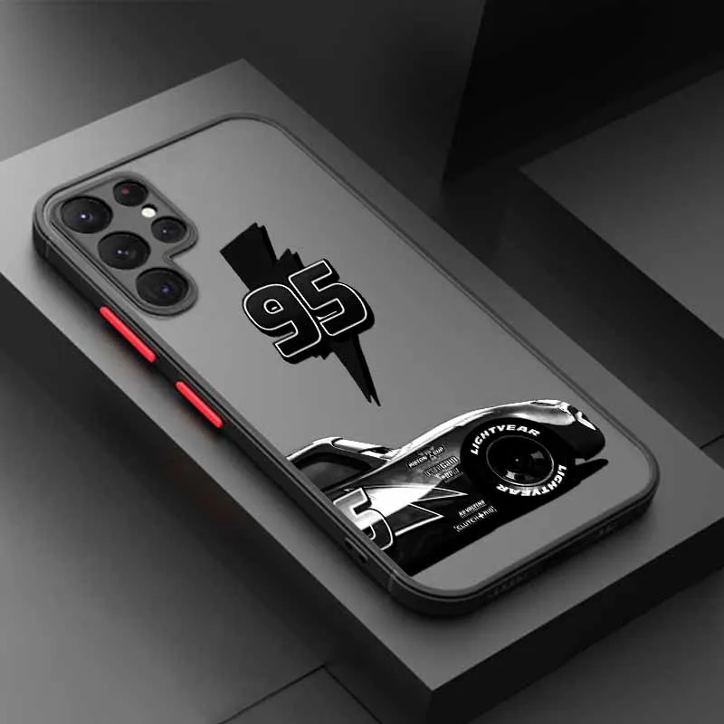 Frosted Translucent Lightning Car-Themed Phone Case
