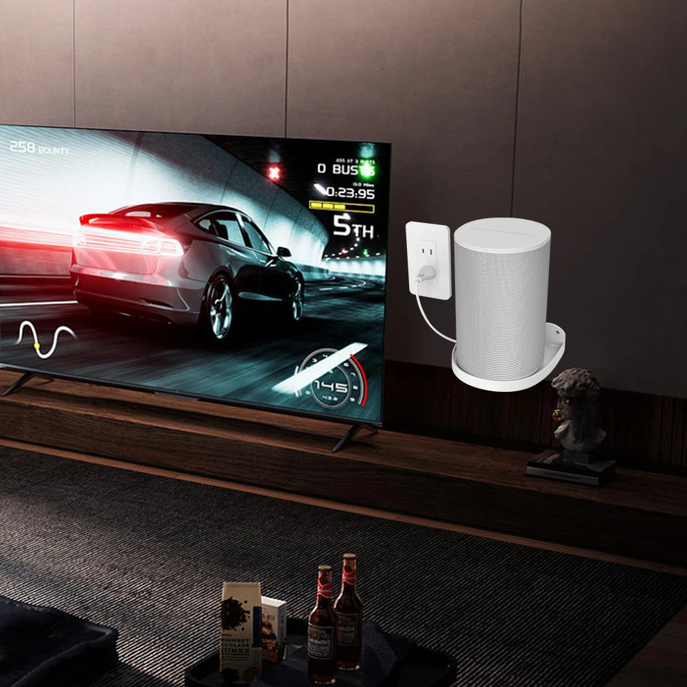 Supporto Parete Per Sonos Era 100 E 300 - Staffa Orientabile Con Gestione Cavi | Bianco - Foto 7