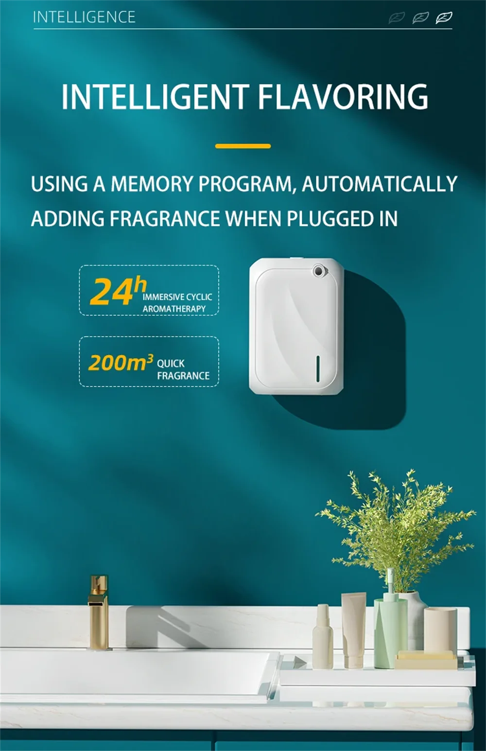 Diffuseur de parfum d'intérieur avec contrôle par application Bluetooth, couverture de 200 m³_voghion.com