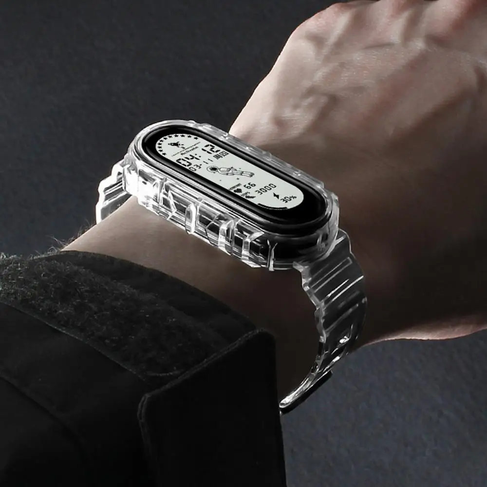 Transparent TPU Strap - Clear Soft Sport Wristband, Sweatproof Smartwatch Accessory