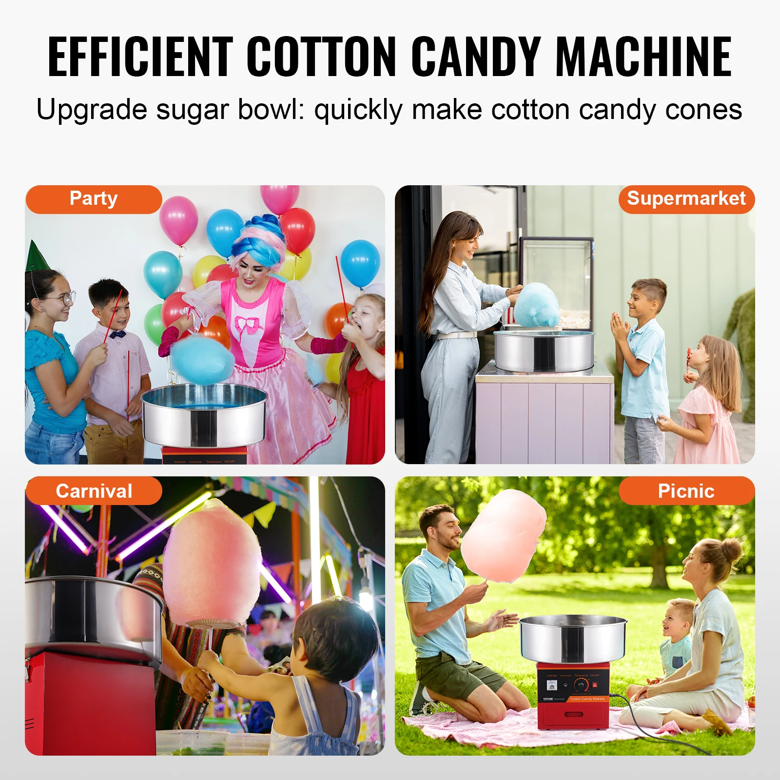 Commercial Electric Cotton Candy Machine Red