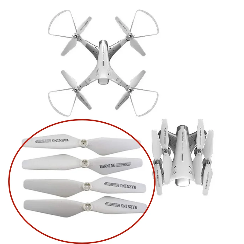 Hélice blanche SYMA Z3 147mm vue de dessus, pale de rechange pour drone