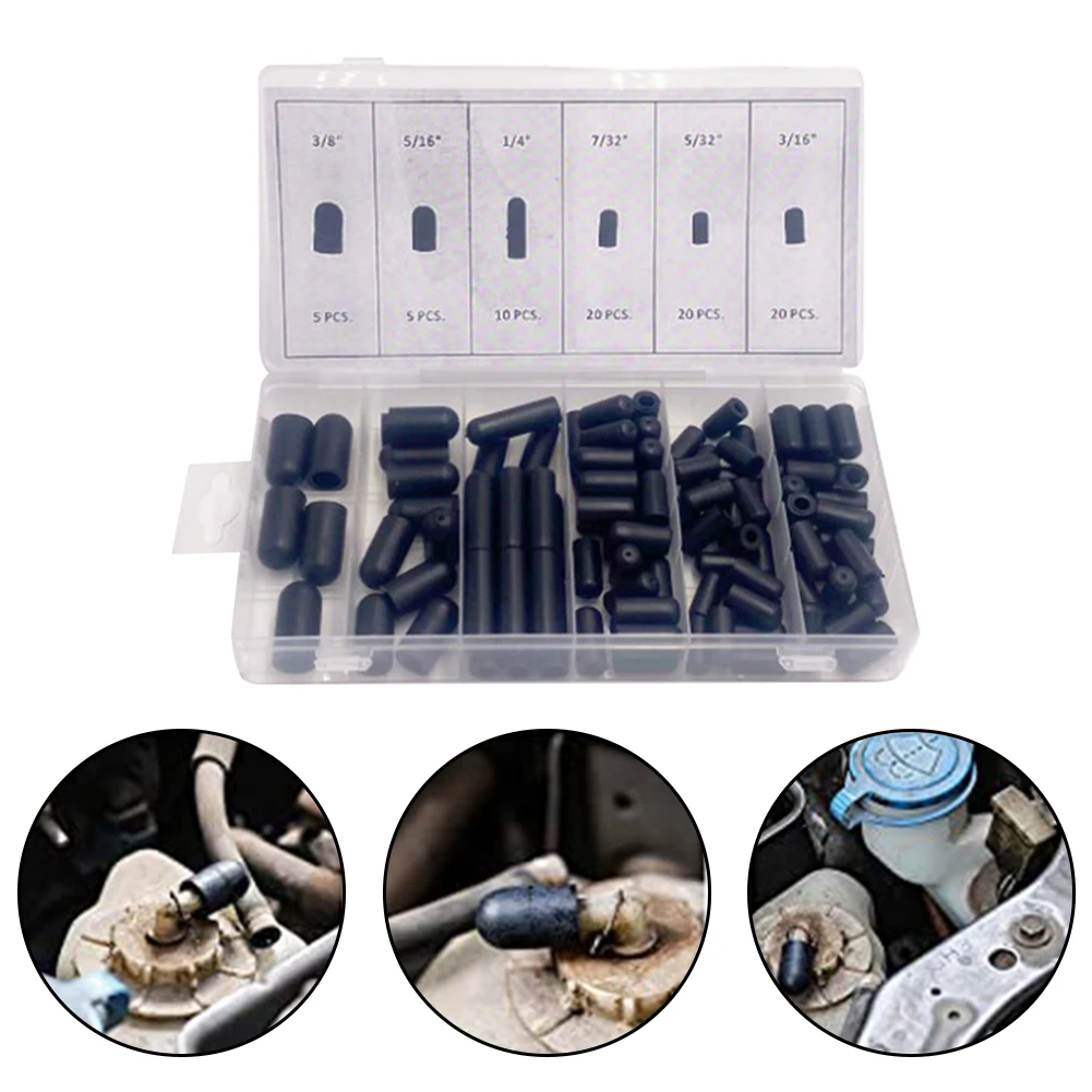 105PCS Gummi Vakuum Kappe Stecker Kit Verschiedene Vakuum Stecker Schlauch End Kappe Für Automobil Crburetor Moderne Kappe Kit – Detail 2