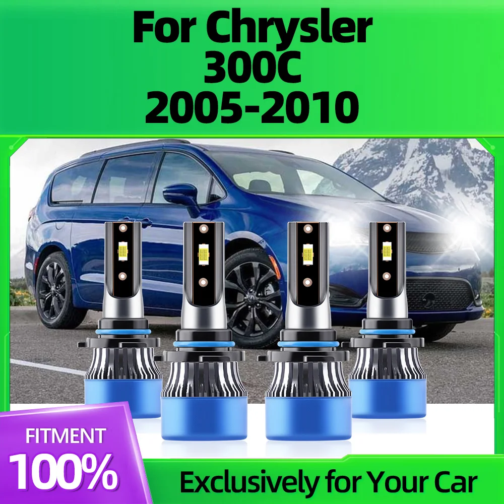 

2/4Pcs LED Headlight Bulb Canbus Car Headlamp Turbo Lamp 12V 6000K High Power For Chrysler 300C 2005 2006 2007 2008 2009 2010