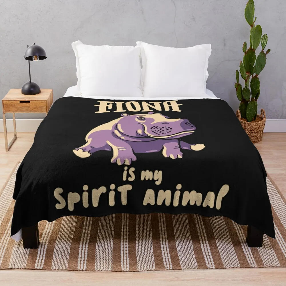 Fiona The Hippo Spirit Animal Team Fiona Baby Hippo Coperta Da Tiro Coperta Carina Plaid Regalo Divertente Coperta Da Tiro Extra Large