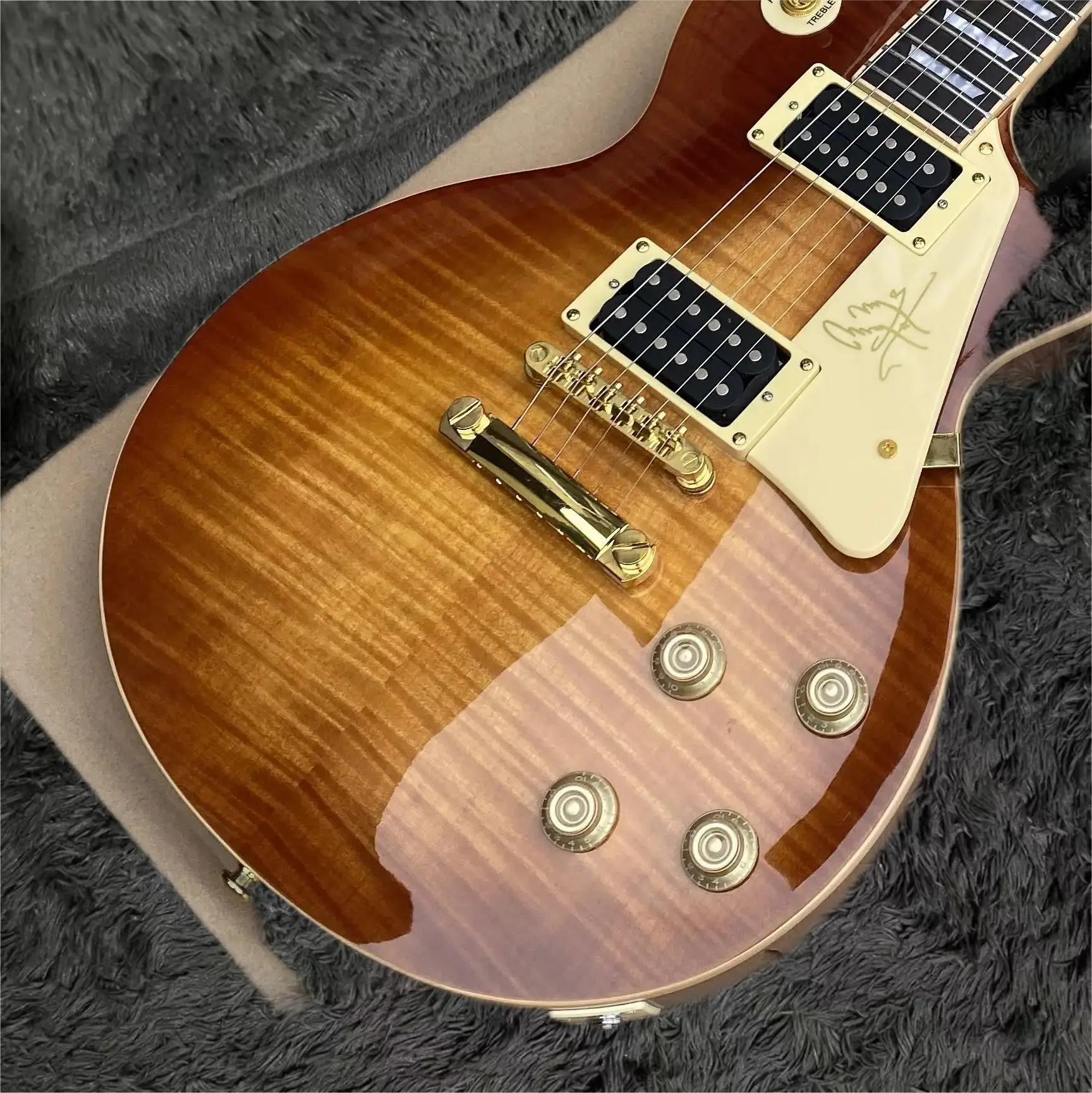Electric guitar rosewood fingerboard 2 pickups Flame Maple Top