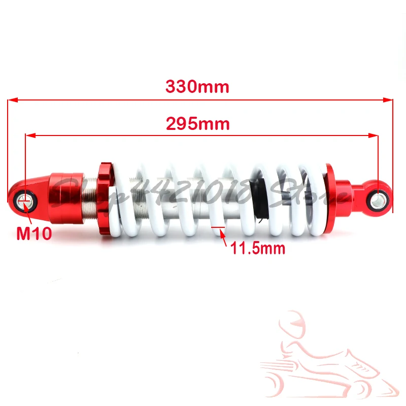 

Cross-country motorcycle parts Gaojing 295mm hydraulic central water-absorbing rear shock absorber