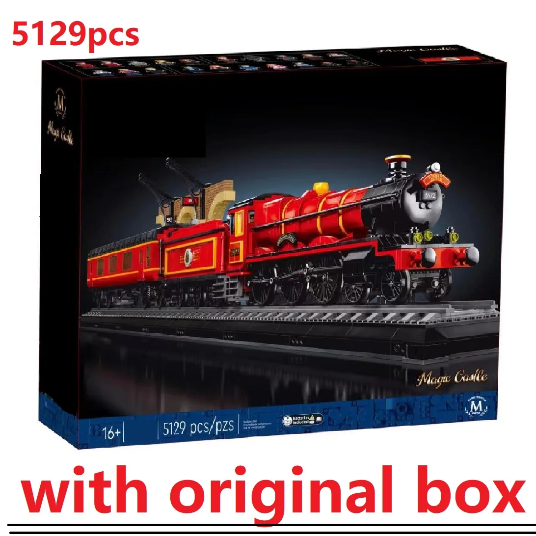 

Movie Magic World Steam Train Collectors' Edition Creative Building Blocks Assembly Bricks Toys Kid Gifts Christmas 76405 118CM