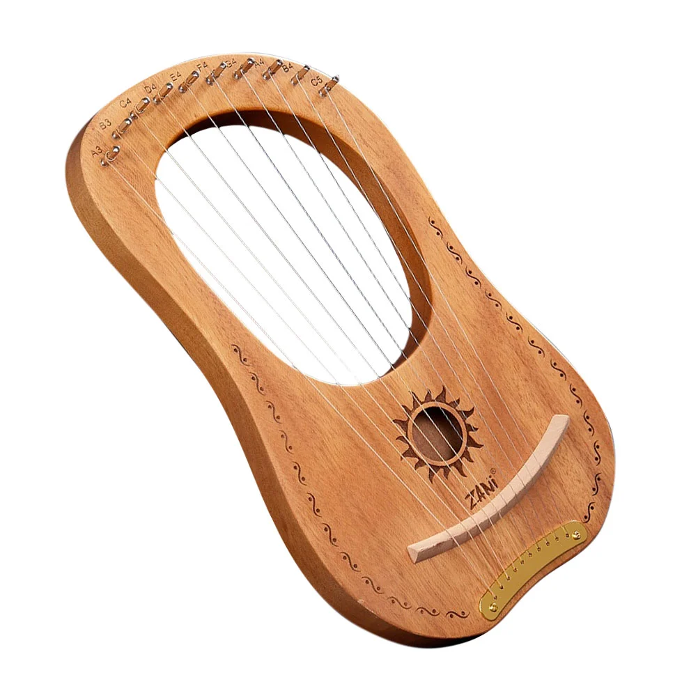 

Lyre музыкальный инструмент Harp с ключом для настройки Sun God 10-струнный набор в старинном стиле медиаторы практичные инструменты