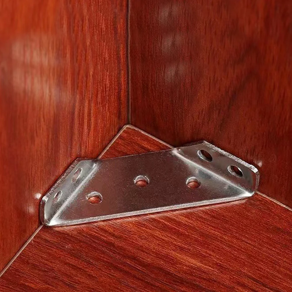 Description Picture 6 of item10Pcs Furniture Corner Connector Corner Code Fastener Stainless Steel Triangle Reinforcement Fasteners Heavy Duty for Furniture