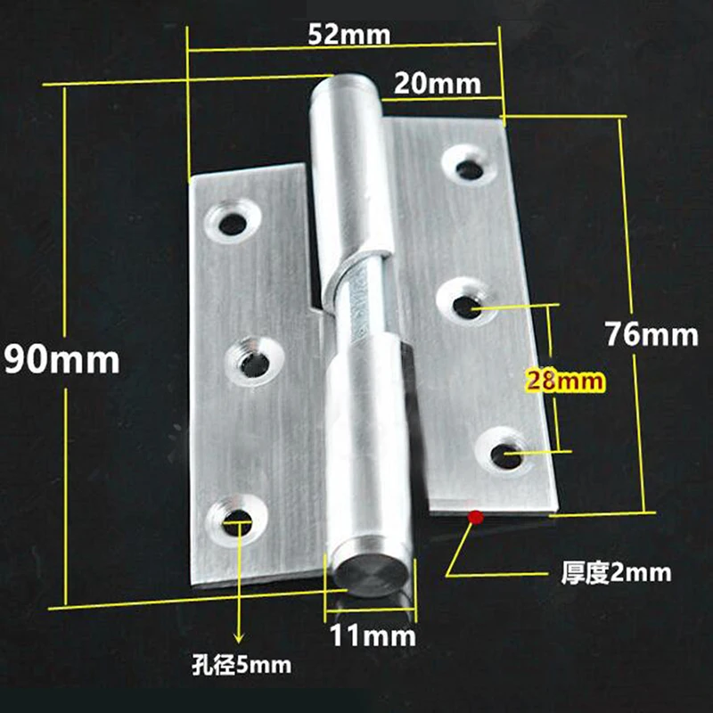 Stainless Steel Flag Shape Detachable Hinge 3 Inch Lifting Hinge Bathroom Automatically Close The Door Back Removable Hinges stainless steel hinges