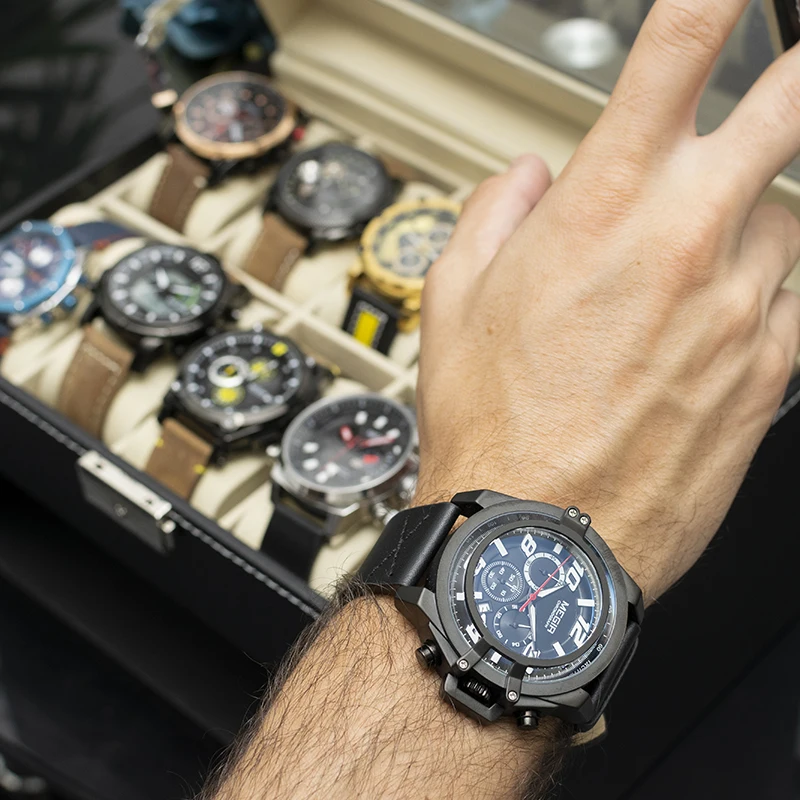 MEGIR Luxury Brand Sport Watch Men Fashion Chronograph Quartz Military Army Watches Clcok Men Men Watch Wrist Watch 2052