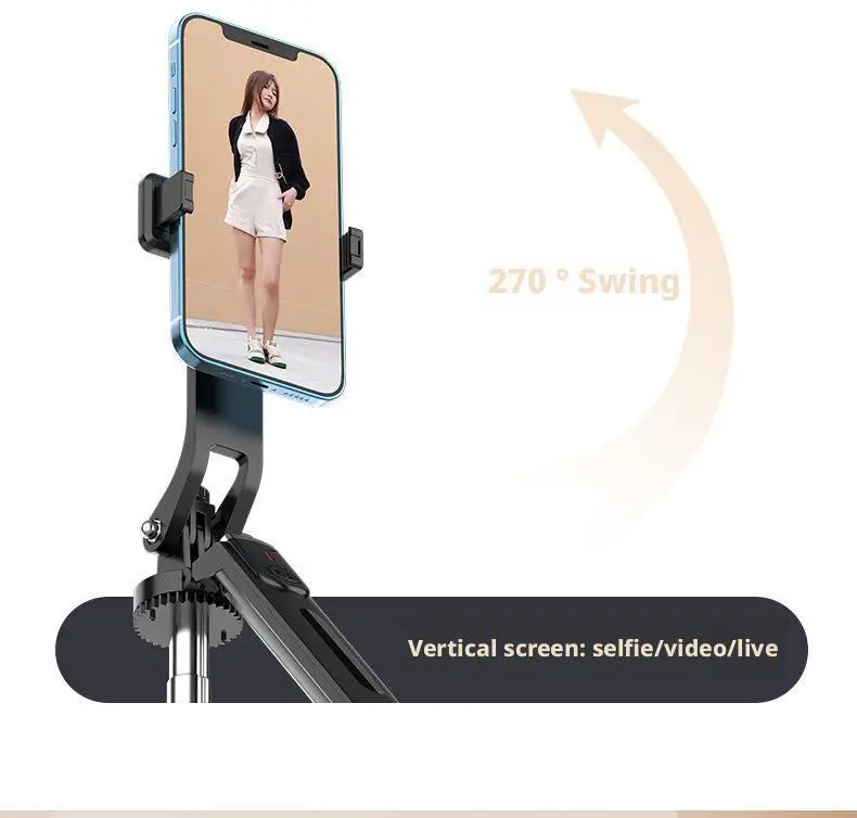 1.8m Tripod And Selfie Stick Wireless Remote & Extendable Phone Mount Compatible With IPhone/Android_voghion.com