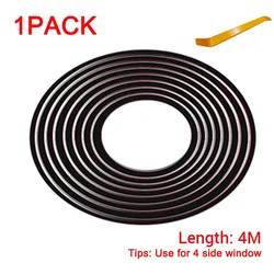 Premium Car Window V - Shape Rubber Seal Strip - Noise Insulation & Weather Protection (4M Seal Strip)