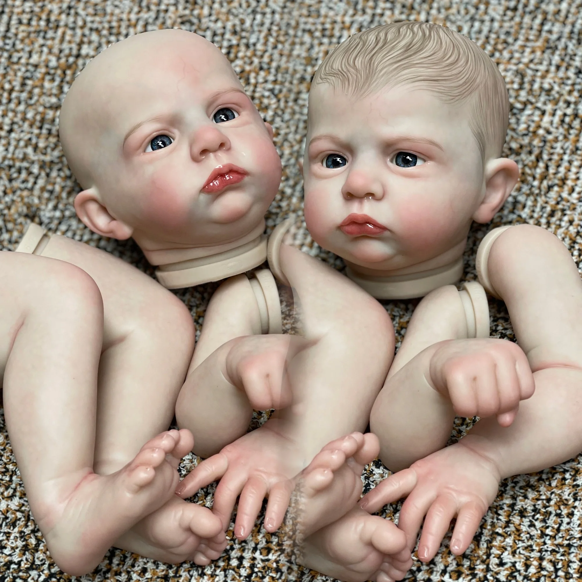 Cuddly Cameron Bebe Reborn 키트, 3D 페인트 스킨, 조립되지 않은 DIY 키트, 수제 실물 같은 진짜 Bebe Reborn 인형, 18-20 인치