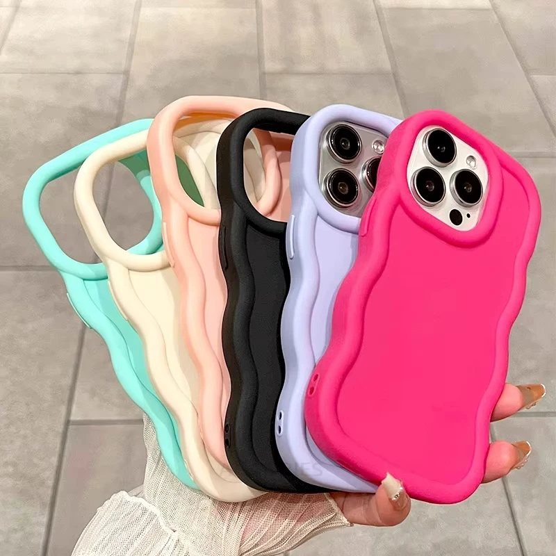 Soft Wave Curved Edge Phone Case Cover