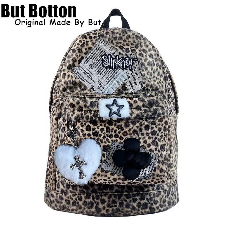 バッグ y2k grunge leopard far back pack バッグ y2k grunge leopard far back pack y2k grunge leopard