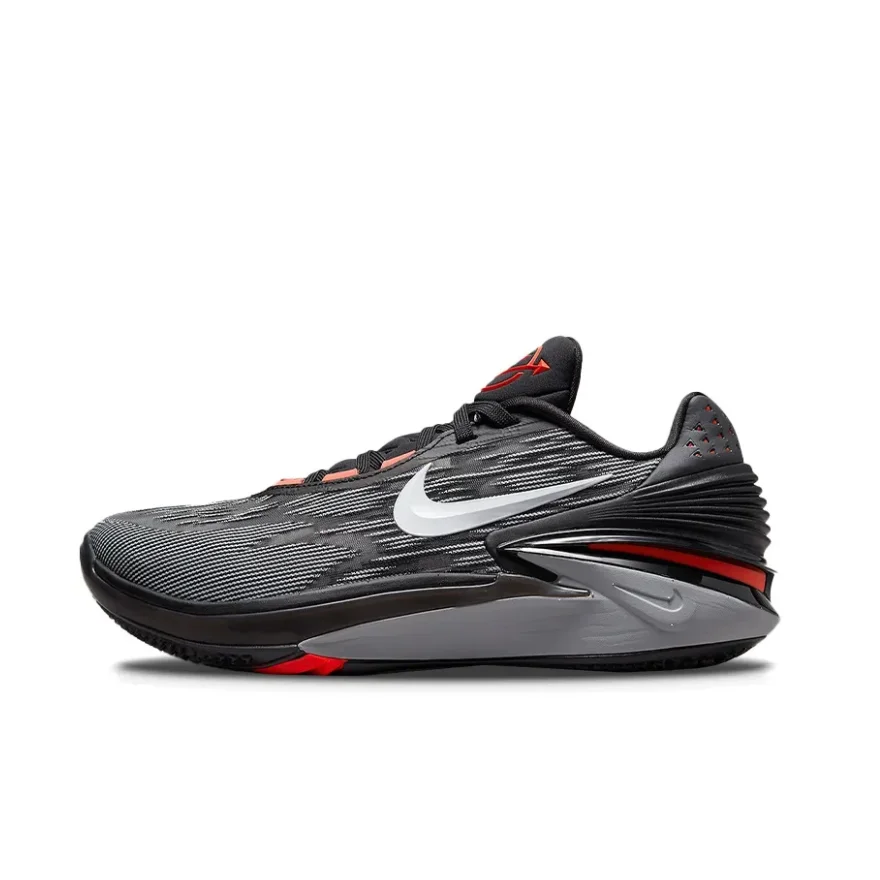 Nike Air Zoom G.T. Cut 2 Men's Low Top Basketball Shoes Shock Absorbing Anti slip Sneakers Black and Red Colorway