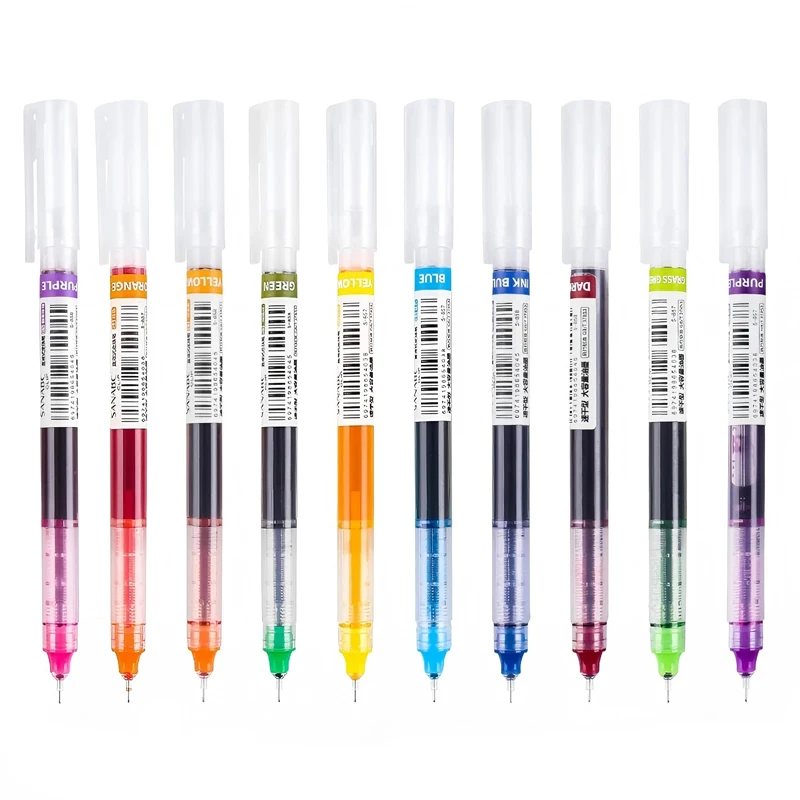 Vibrant Gel Pen Set - 10 Assorted Colors for Smooth Writing and Collectible Stationery Gifts