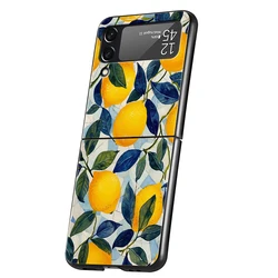 Luxury Retro Fruit Lemon Folding Phone Case - Hard PC Cover - Galaxy Z Flip 5 (A1)