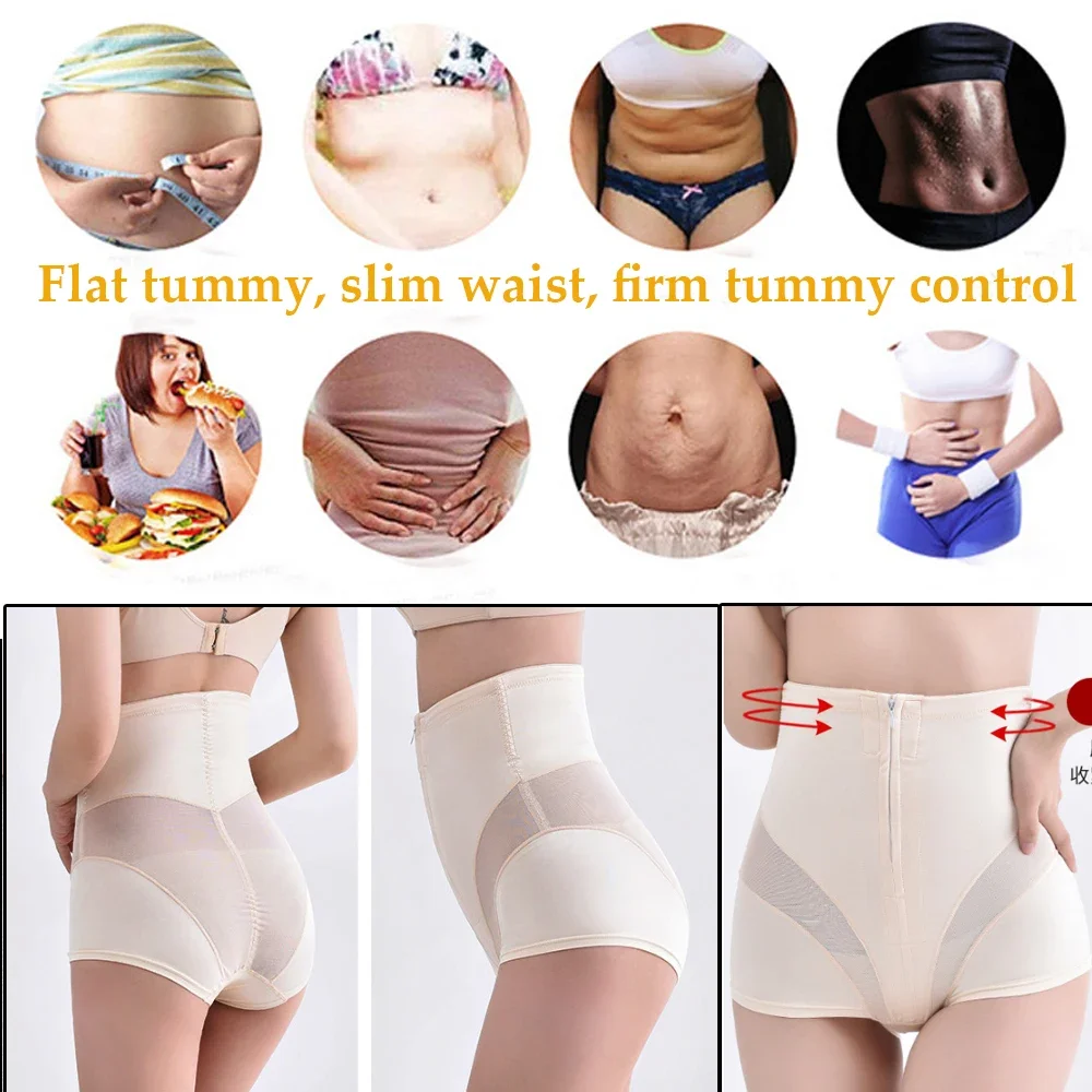 Body Shapewear Tummy Control for Women High Waist Body Shaper Underwear with Ziper Reducing and Shaping Panties