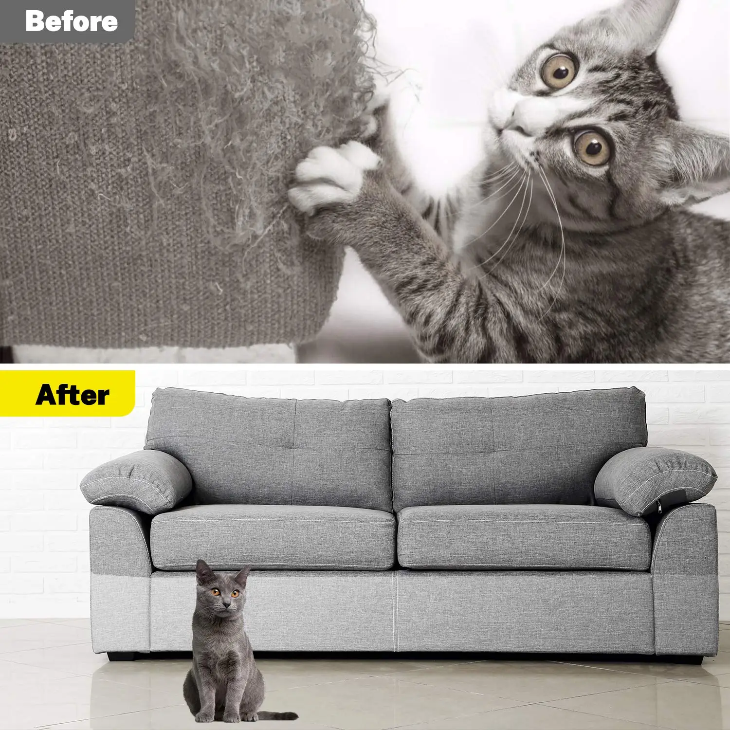 Rascador para gatos, cinta para sofá, poste de rascado, protección de  muebles, Protector de sofá, cubierta, almohadilla disuasoria para gatos -  AliExpress