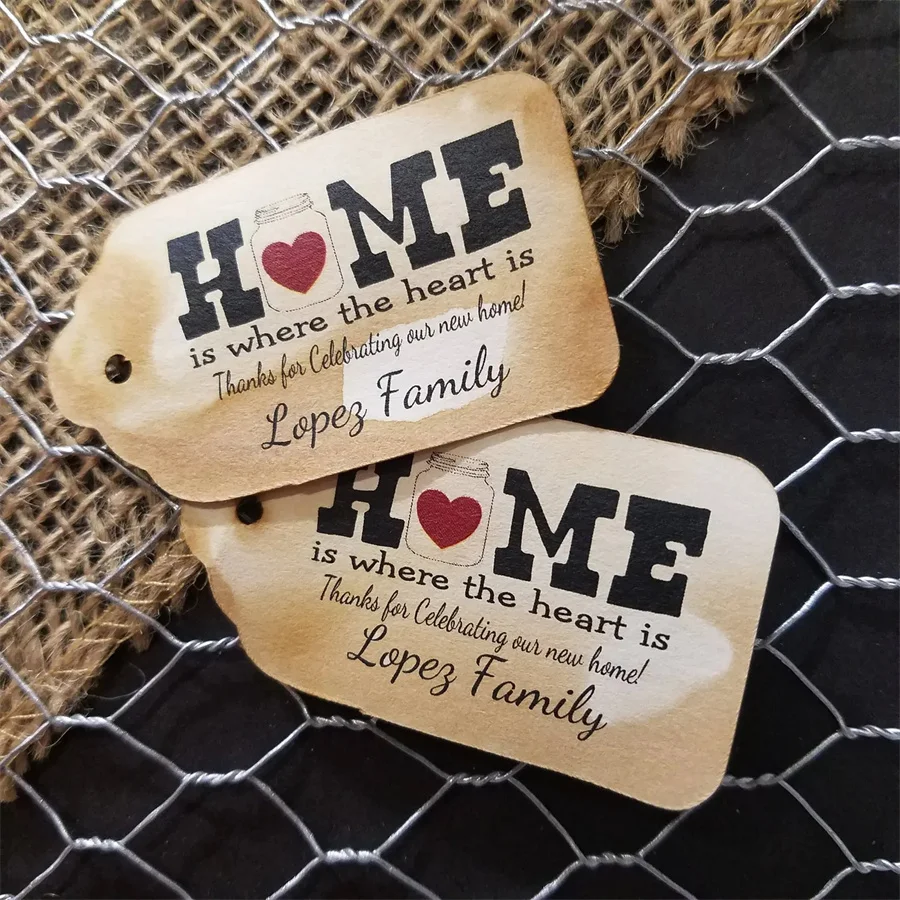 

50 шт., индивидуальная бирка для подарка на новоселье (Моя средняя бирка)