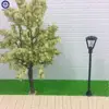 Miniature Christmas Street Lamp Post LED Lights Park Bench & Streetlight Micro Landscape Fairy Garden Ornament Dollhouse Decor 5