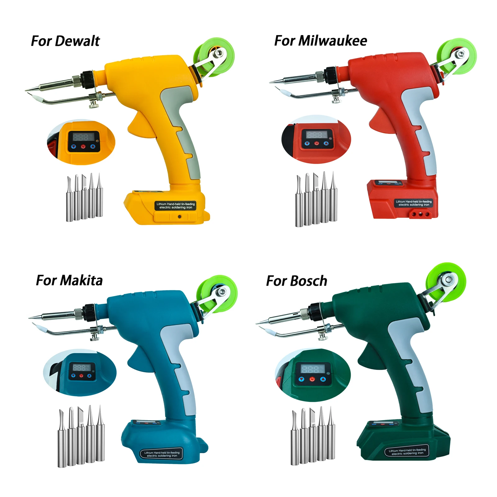 Kit Saldatore Cordless 75W Per Milwaukee/Dewalt/Makita/Bosch 18-20V Batteria Agli Ioni Di Litio Strumenti Di Saldatura Rapida Pistola A Saldare Elettr