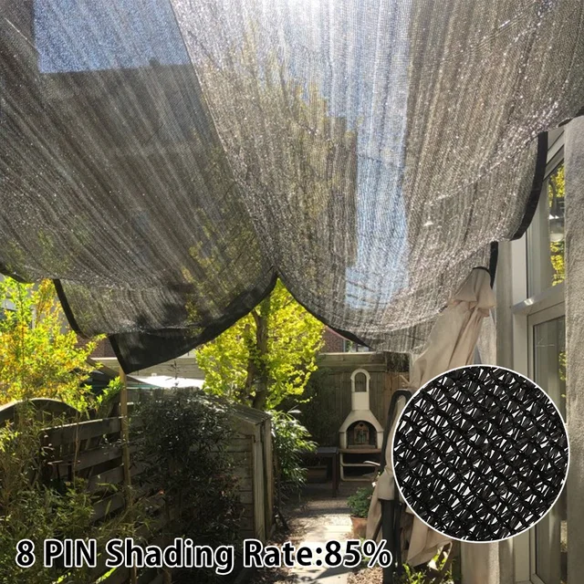 Kültéri Napernyő Nettó Hdpe Anti-Uv 85% Árnyékolás Rate Kerti Fényvédő Napvédő Napfarkas Árnyékoló Szövet Növényi Üvegházhatású Autó Borítás Fekete - Image 4