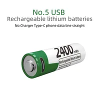 2024 New NO.5 USB Rechargeable Battery Generation 2400Mah , Suitable For Charging Apple Huawei Xiaomi Phones - Image 4