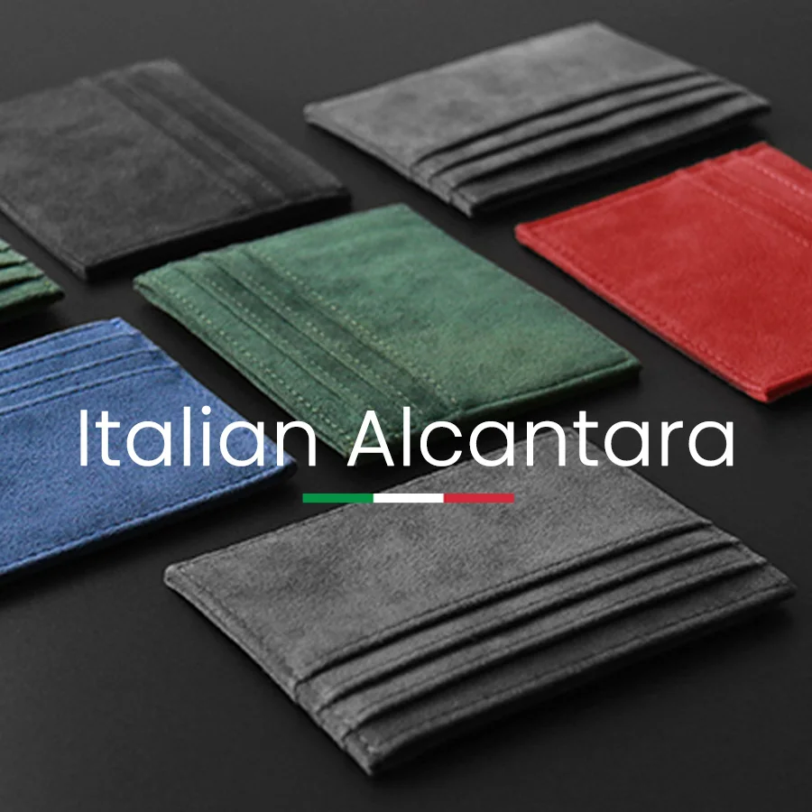 ALCANTARA Card Holder Women & Man Slim Card Wallet