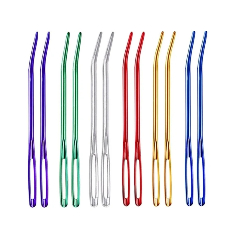 Sewing Needle Set Large Eye Needle Embroidery Bent Needle Yarn Darning Needle for Wool Sewing Knitting Crocheting - 3