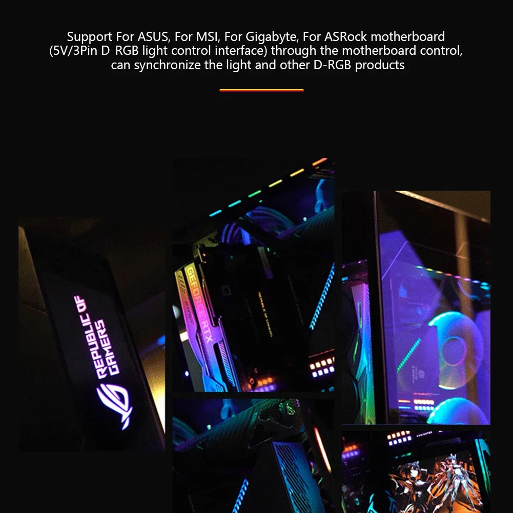 RGB Fan Hub ARGB Cable Splitter Hub Adapter ASUS/MSI/GIGABYTE Motherboards