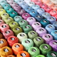 Rhapsody Size 8 Crochet Thread Double Mercerized Long Staple Egyptian Cotton Pearl 12 Different Colors Set 43 Yards 5 Grams Ball 35