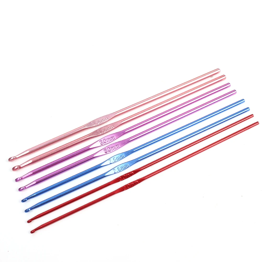 8pcs Metal Handle Crochet Hook Set - Image 4
