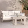 Outdoor Sofa Patio Furniture Set, Modern Wood Couch with Cushions and Coffee Table, 74 Inch   garden furniture 1
