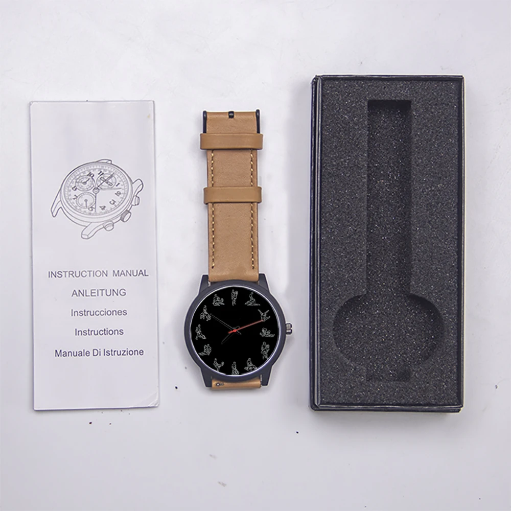 Rose Gold Men's Watch with Black and Silver Watchband - Personalized Gift Edition