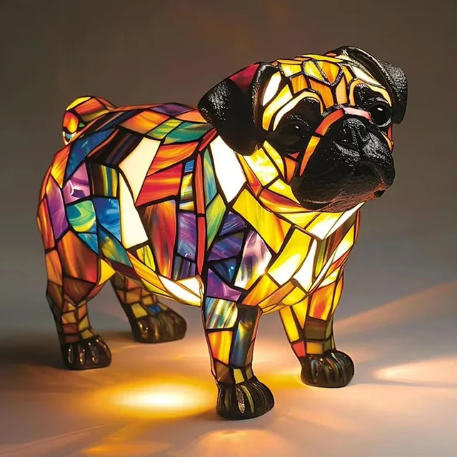 Nouveau Animal résine veilleuse LED lampe de chevet mignon lampe de chevet pour salon chambre veilleuse décoration de la maison cadeau 2025 2