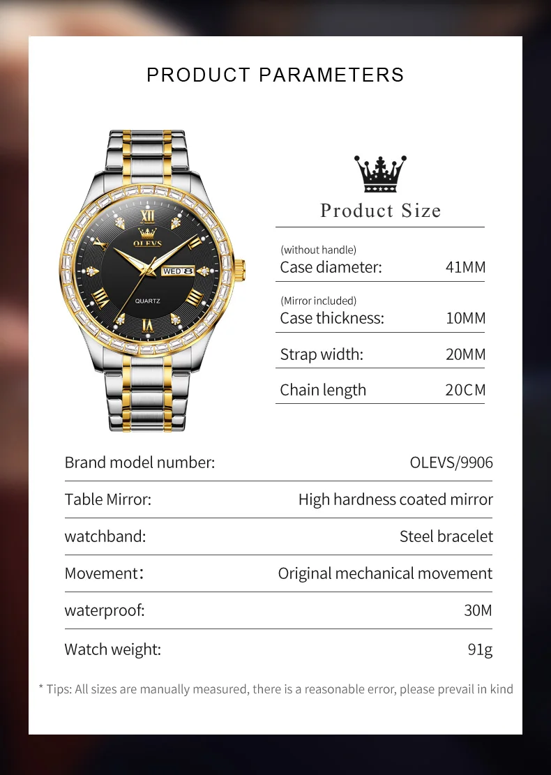 OLEVS 9906 Watch For Men description image 10