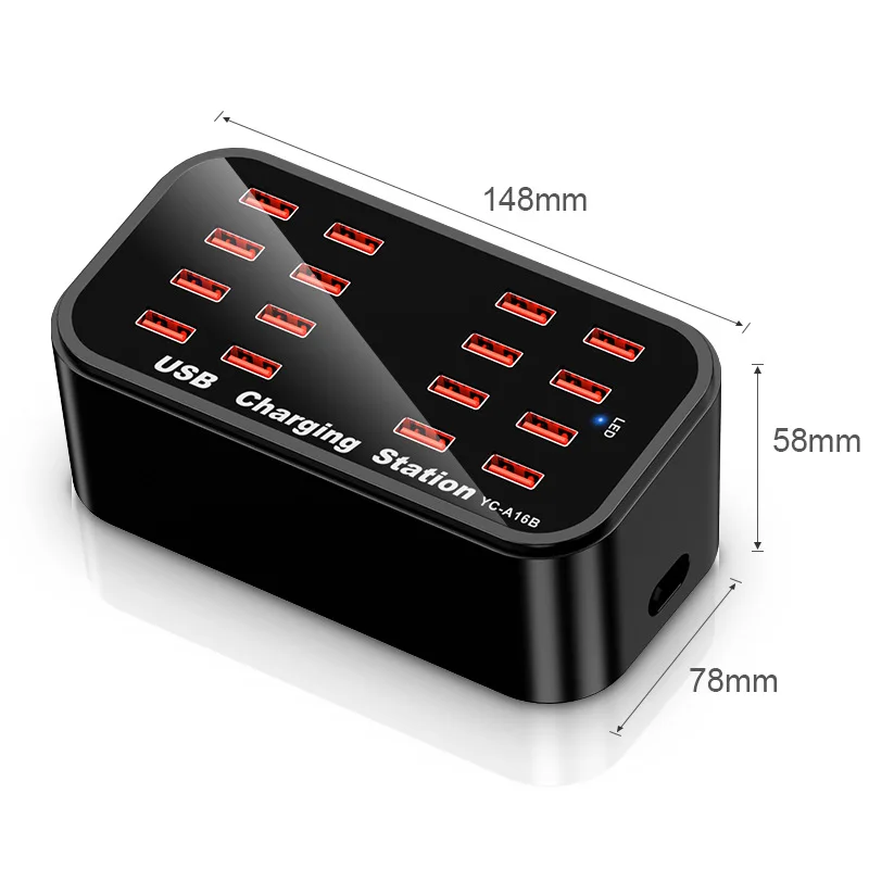 

Mobile Phone Multi-port Charger USB Socket 100W16 Port USB Charging Plug Suitable for Phablets