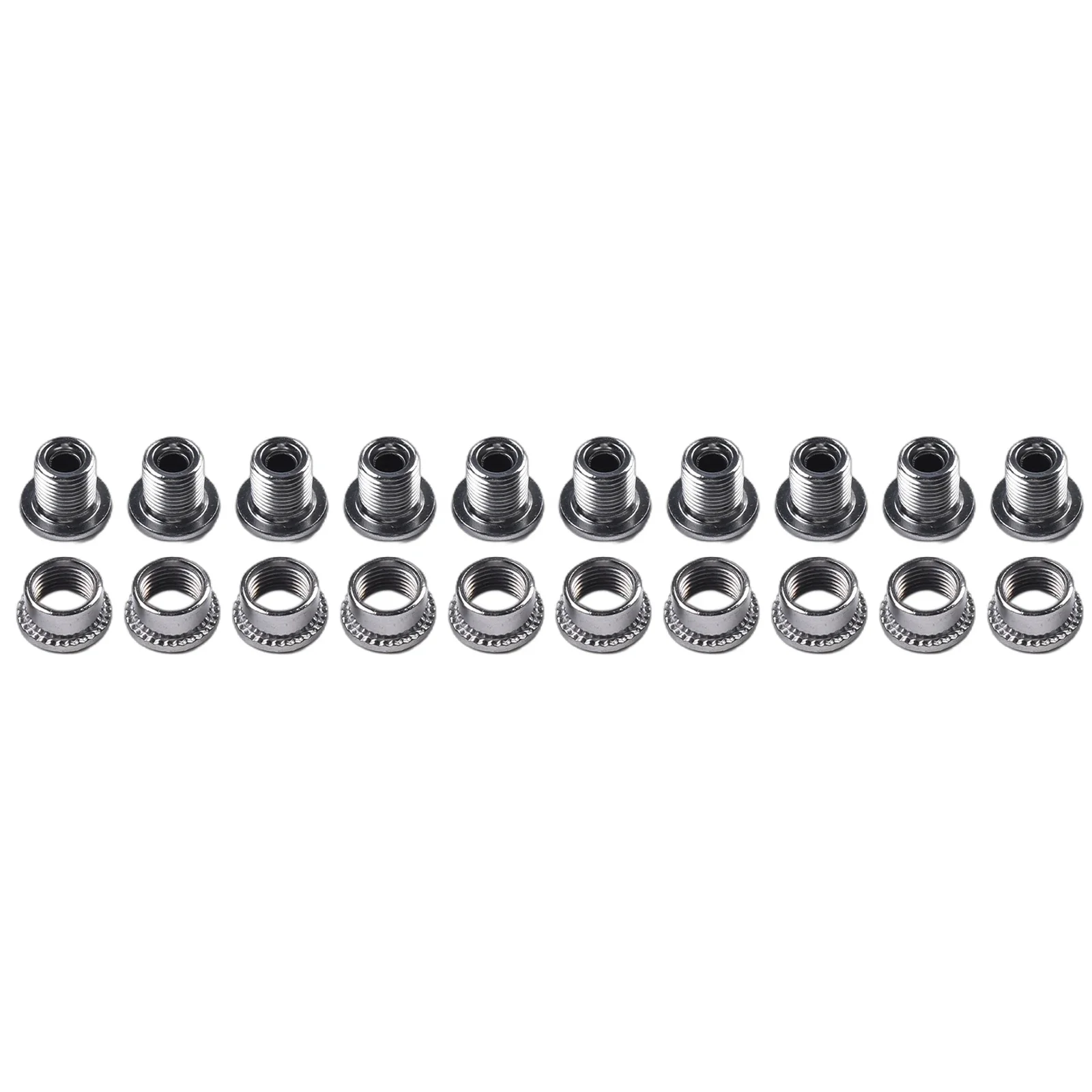 

Cycling Tool Chainring Screws Parts Silver Stainless Steel 10pcs Longer Service Mountain Bike Durable High Quality