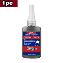 Medium to High Strength Blue Threadlocker Adhesive - 50ml Anaerobic Anti - Loose Screw Glue Agent (BLUE - 50g - 1pc)