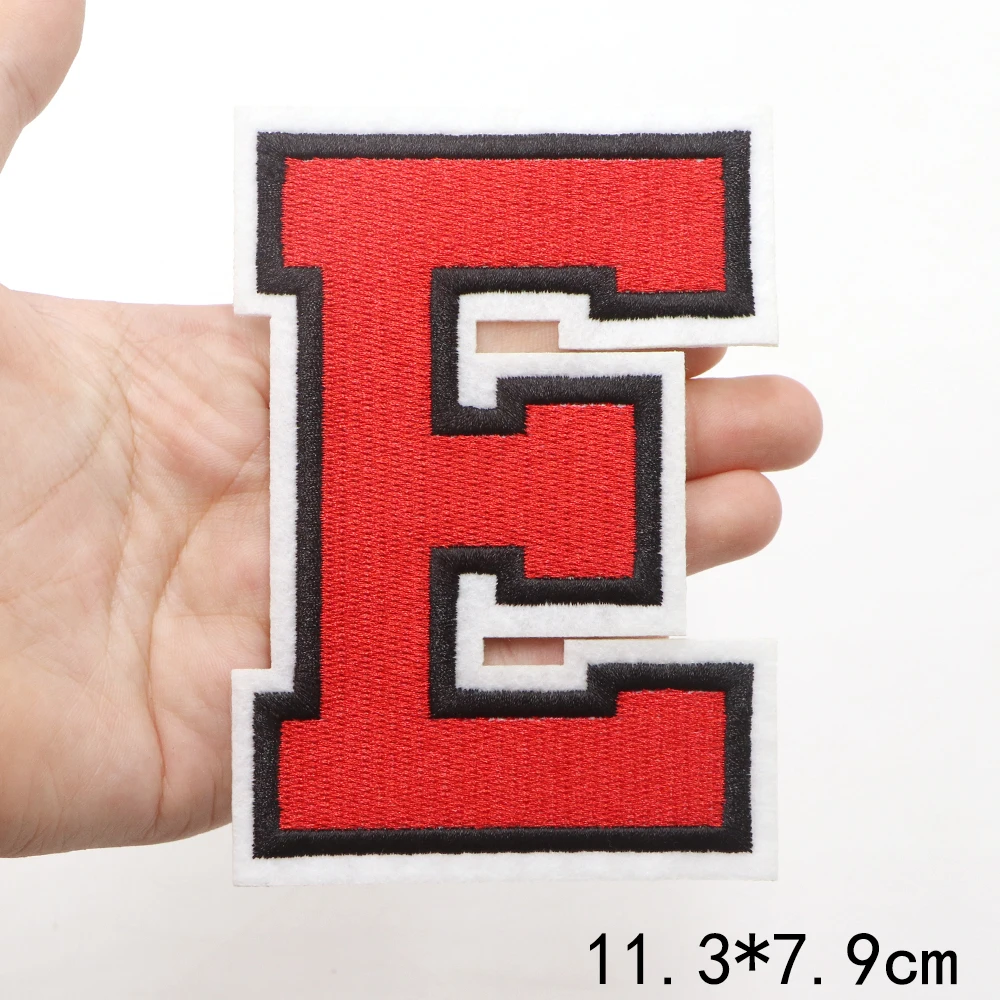 1pc große 11,3 cm redenglish Brief Patches für Kleidung Hut Jacke shose nähen Stickerei Applique Patches auf Kleidung dekorieren DIY – Detail 8