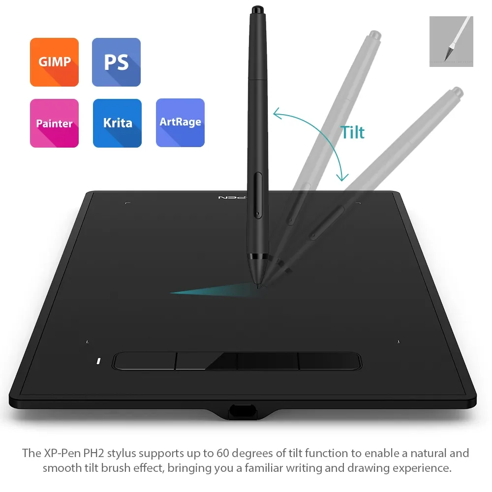 Coleção AliExpress XPPen-Tablet de desenho com caneta, gráficos StarG960S Plus, 9x6 